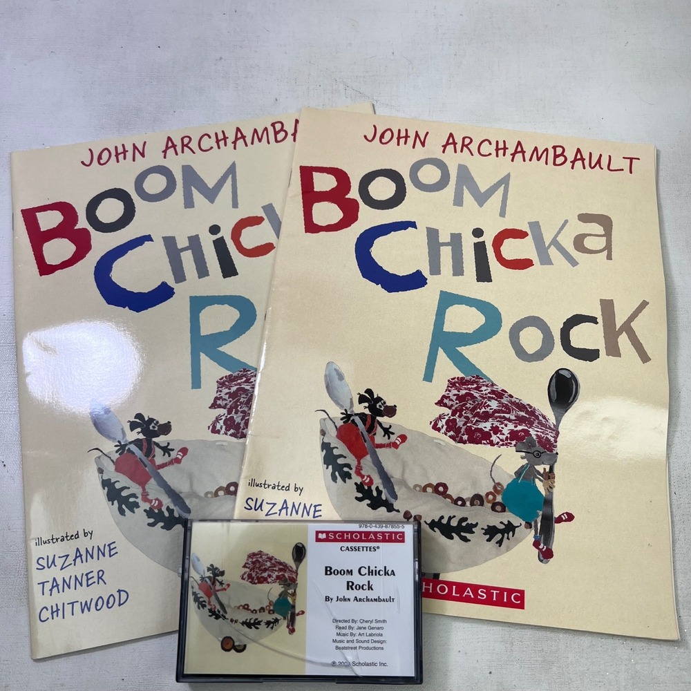 Boom Chicka Rock John Archambault Scholastic Book and Cassette Set Lot of 3